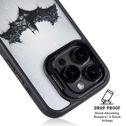 DC Comics Arkham Origins Arkham Logo iPhone 14 Pro Kickstand Case